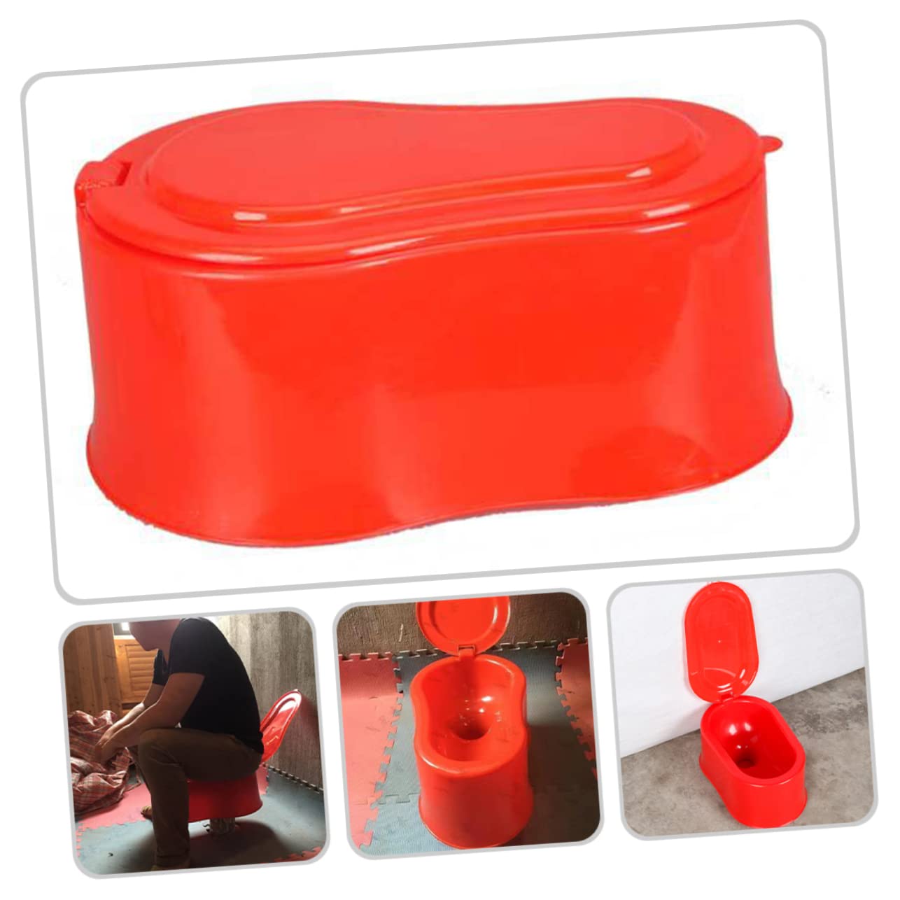 Zerodeko Dicke PVC Tragbare Toilette für Baustellen mit Einfachem Design aus Kunststoff Leicht und Sicher zu Verwenden für Bauarbeiter und Außeneinsatz Zufällige Farbe