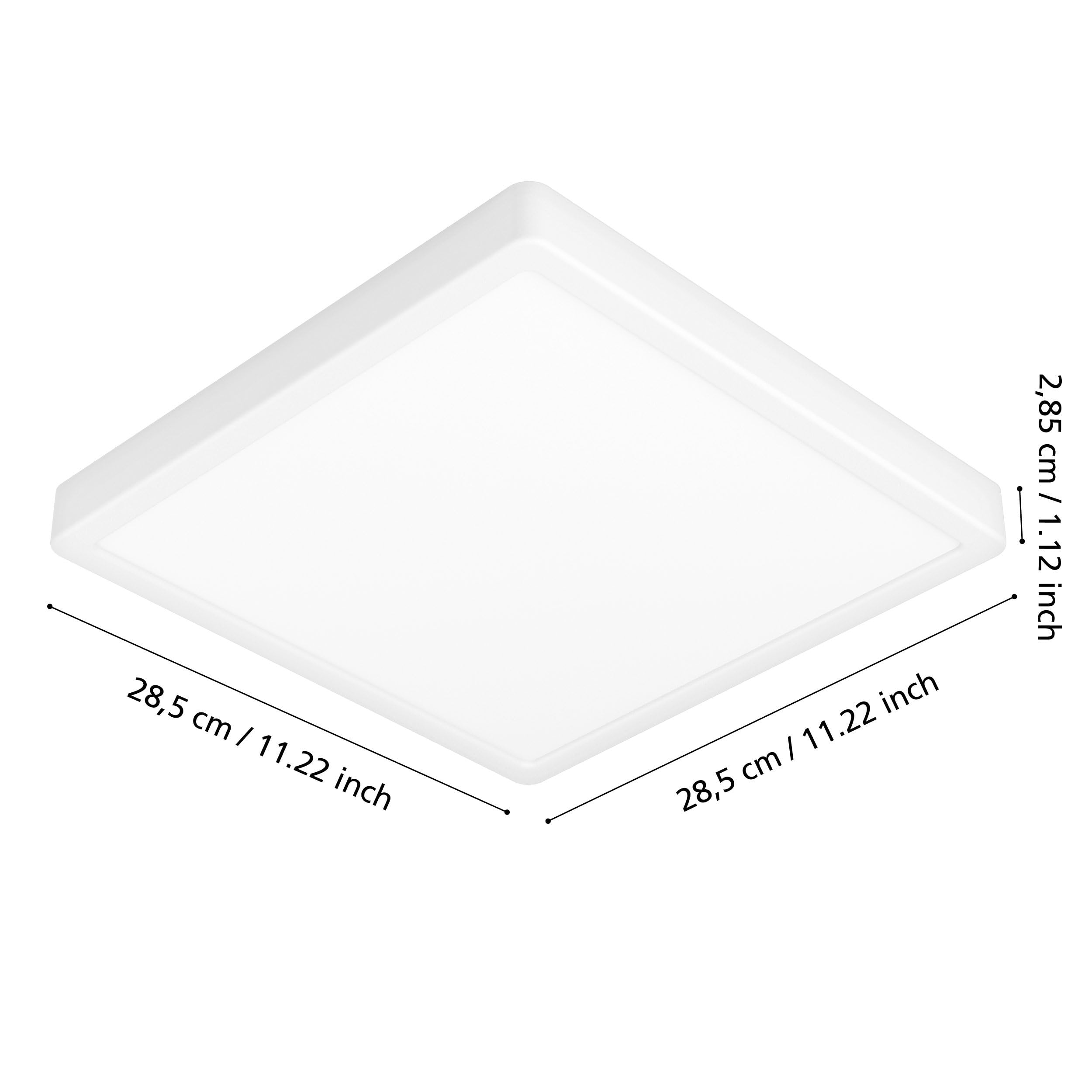 EGLO Plafoniera Argolis 2, luce a LED per esterni da muro o soffitto, metallo e plastica bianca, luce bianca calda, IP44, 28,5 cm