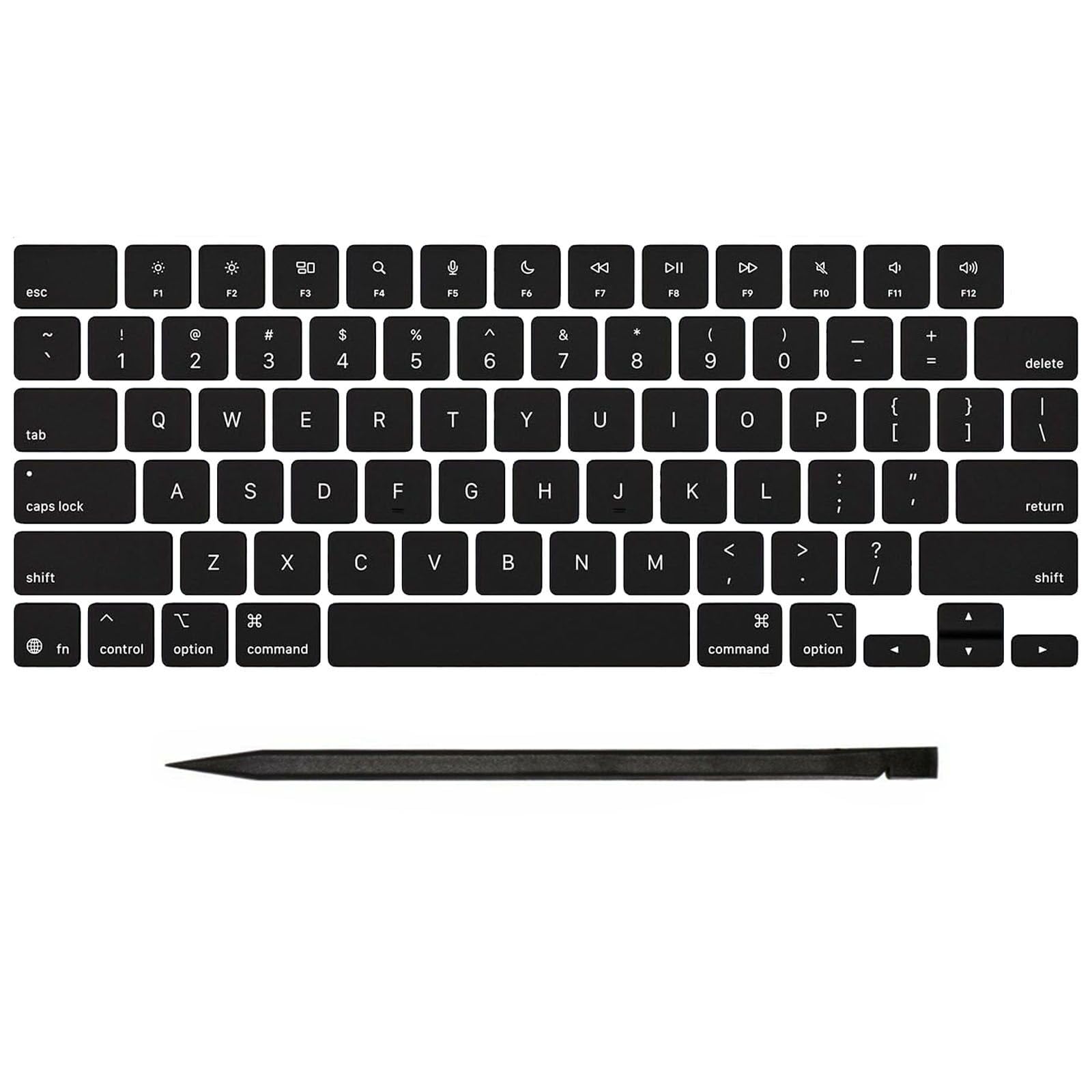 Photo 1 of Bfenown Replacement Keyboard keycap Keycaps Keys for MacBook Air & Pro/Max 13'' 14'' 15'' 16'' M4 M5 A3240 A3241 A3185 A3186 A3401 A3403 A3112 A3434 2024-2026 (Black)