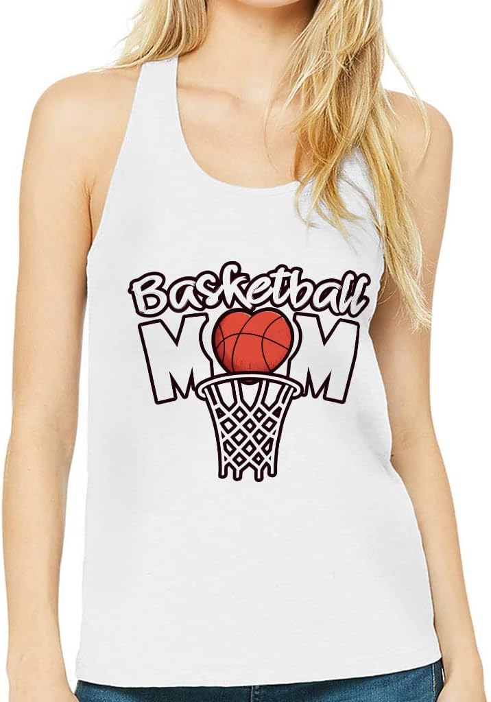 Basketball Mom Women's Racerback Tank - Themed Tank Top - Cute Workout Tank