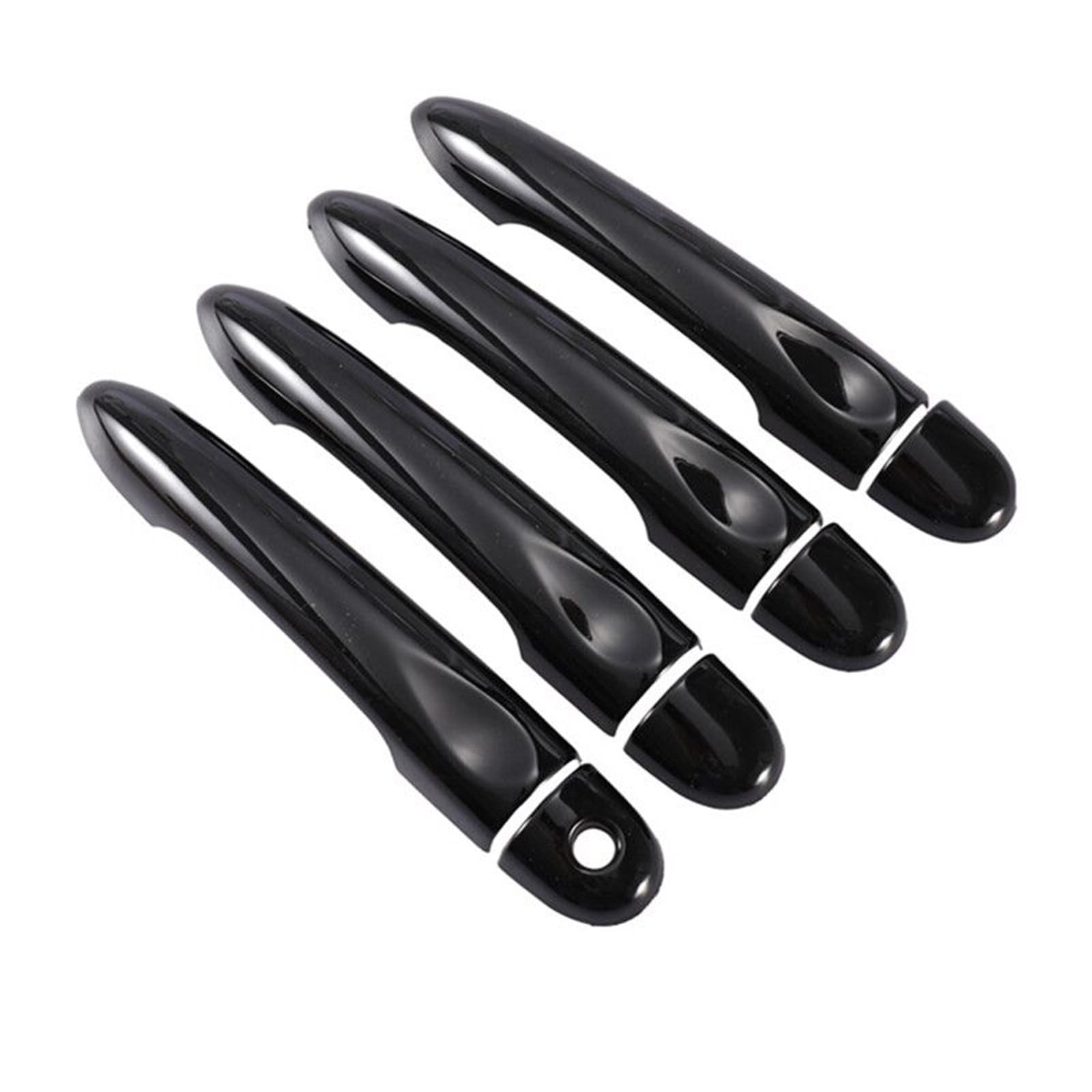 Xdworuw for Smart for Forfour 2014 2015 2016 2017 2018 2019 Glossy Black Carbon Fiber Car Door Handle Cover Styling Accessories Door Handle Exterior Cover(Black)