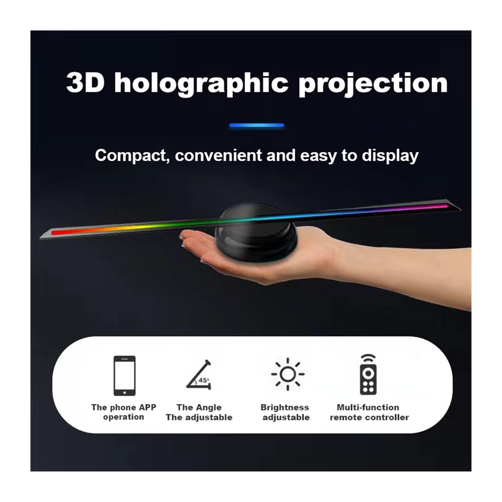 Projektor wentylatorowy z hologramem 3D 3D Hologram Wyświetlacz Wentylator Reklama Wyświetlacz Holograficzny HD 3D Hologram Wentylator Projektor LOGO Projektor Dekoracja Wyświetlacz reklamowy do stero