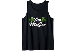Tits McGee Funny Lucky Shamrock St Patrick's Day Tank Top