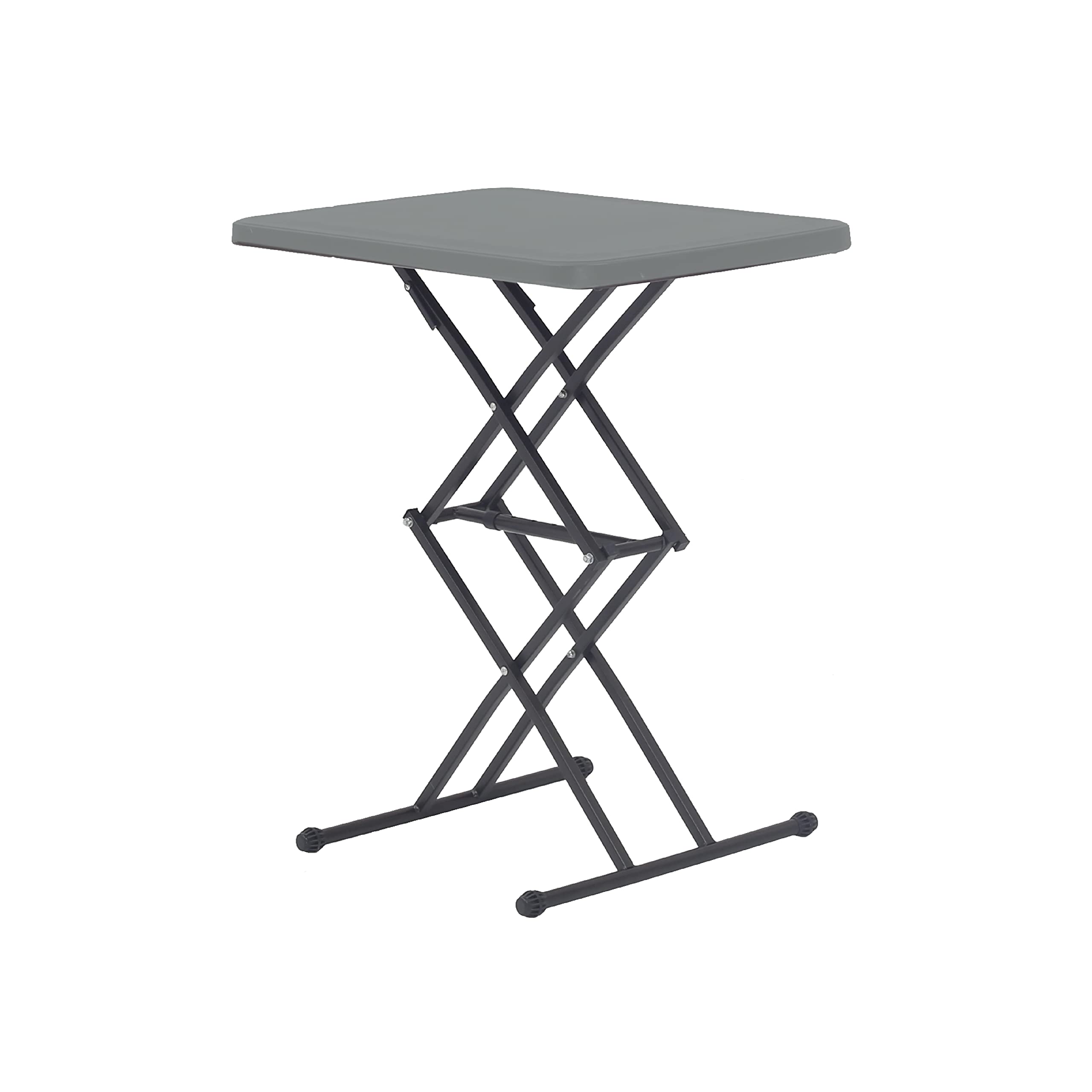 Oaknest Supreme Scissor 3 Layer Hight-Adjustable Muli-Purpose Utility Table Use for Work from Home (WHF), Study, Dining and Outdoor (Color: Cool Grey/Black | Warranty : 6 Months)