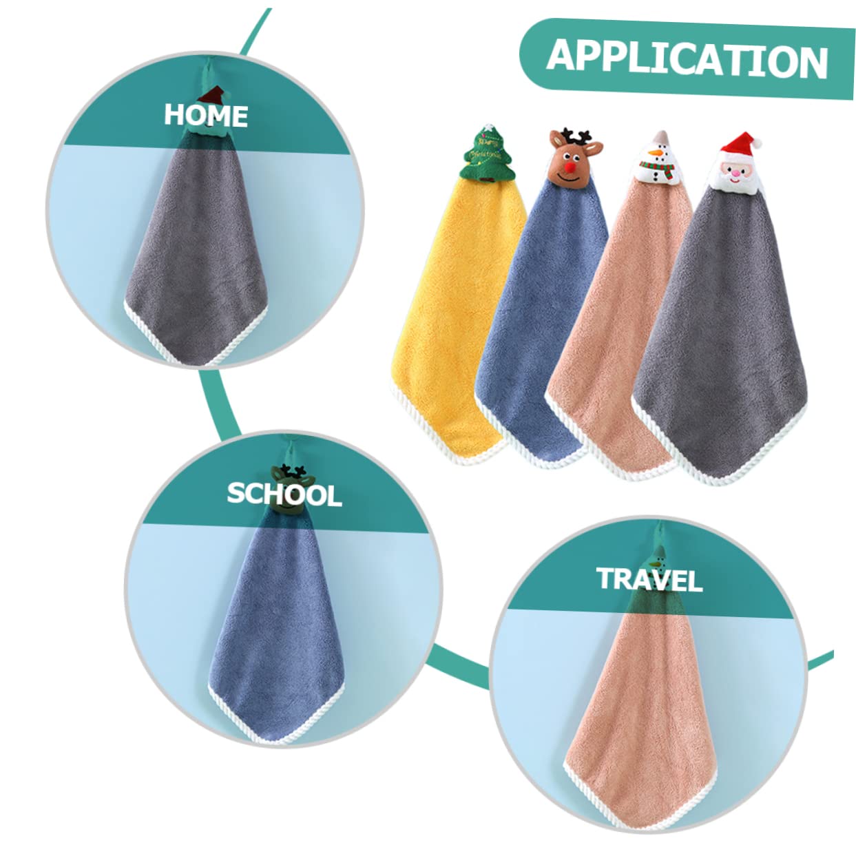 PRETYZOOM 3 Set Di Asciugamani Natalizi Affascinanti A Tema Animale Per Cucina E Bagno Assorbenti Ad Asciugatura Rapida Decorativi 4 Pezzi*3
