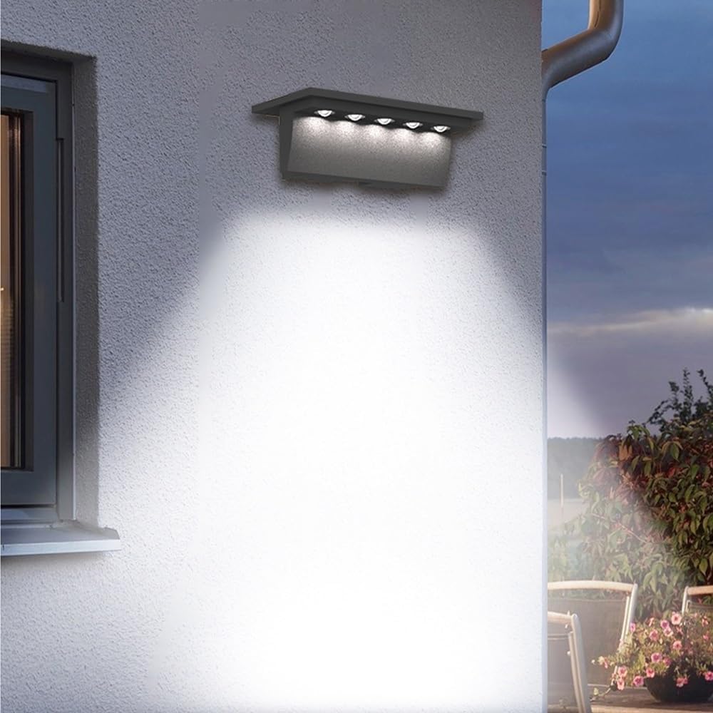 2PCS 5LED Outdoor Solar Led Light Terrace Lights Wall Lamp Fixtures Garden Decoration Street Lighting Waterproof Step Lights(RGB,3LED 2PC)