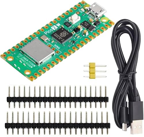 Vemico Raspberry Pi Pico 2 W�L�b�g�B | Raspberry Pi Pico 2 W�{�[�h�A�͂񂾕t���ς݃w�b�_�[�A3�s���w�b�_�[�A20�s���w�b�_�[2�A�}�C�N��USB�P�[�u���B