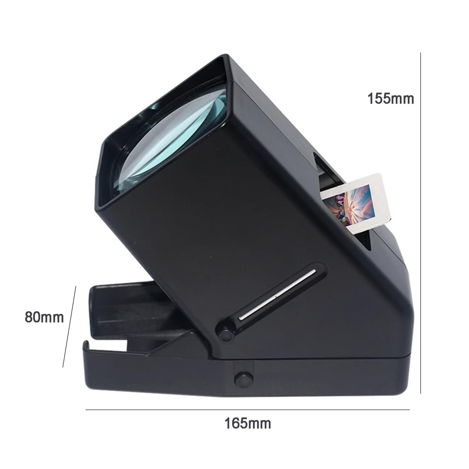 Projecteur de diapositives 35 mm LED avec grossissement x3, alimentation USB/batterie