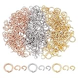 UNICRAFTALE About 450PCS 18/20/22 Gauge Stainless Steel Jump Ring Mixed Color Open Jump Ring...
