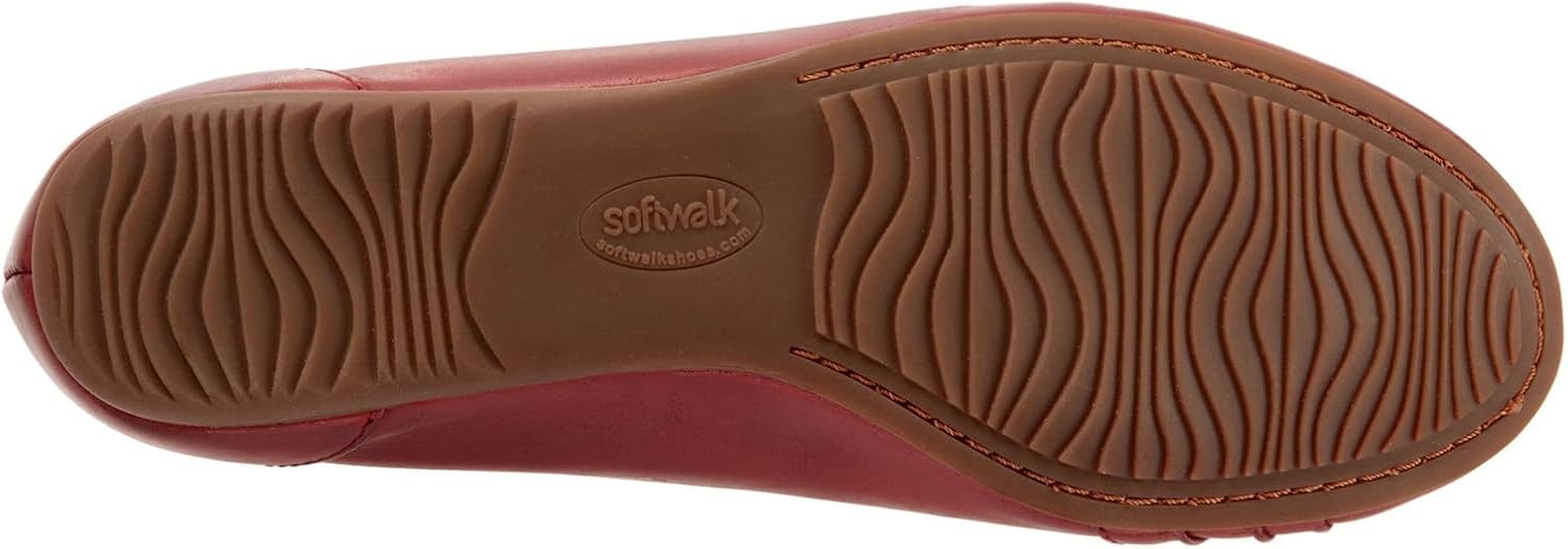 SoftWalk Women's Safi Ballet Flat Dark Red