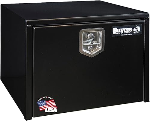 Miniatura 25 de Buyers Products 1702303 Caja de Herramientas de Acero Negro para Debajo de la Carrocería de Camión – 18 x 18 x 30 Pulgadas Caja de Trabajo de