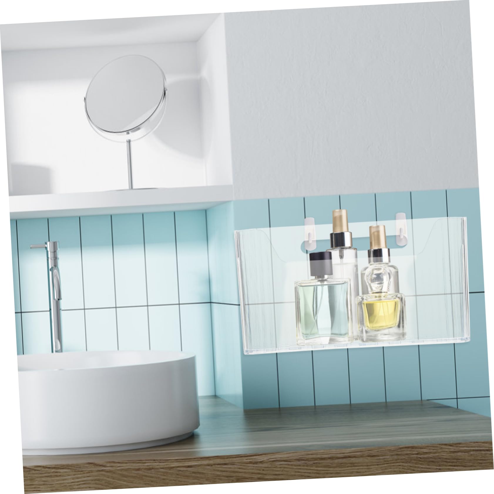4 Pezzi Mensola da Organizer per Doccia Materiale Pet con Design Drenaggio Rapido Portaoggetti Cucina e Ufficio