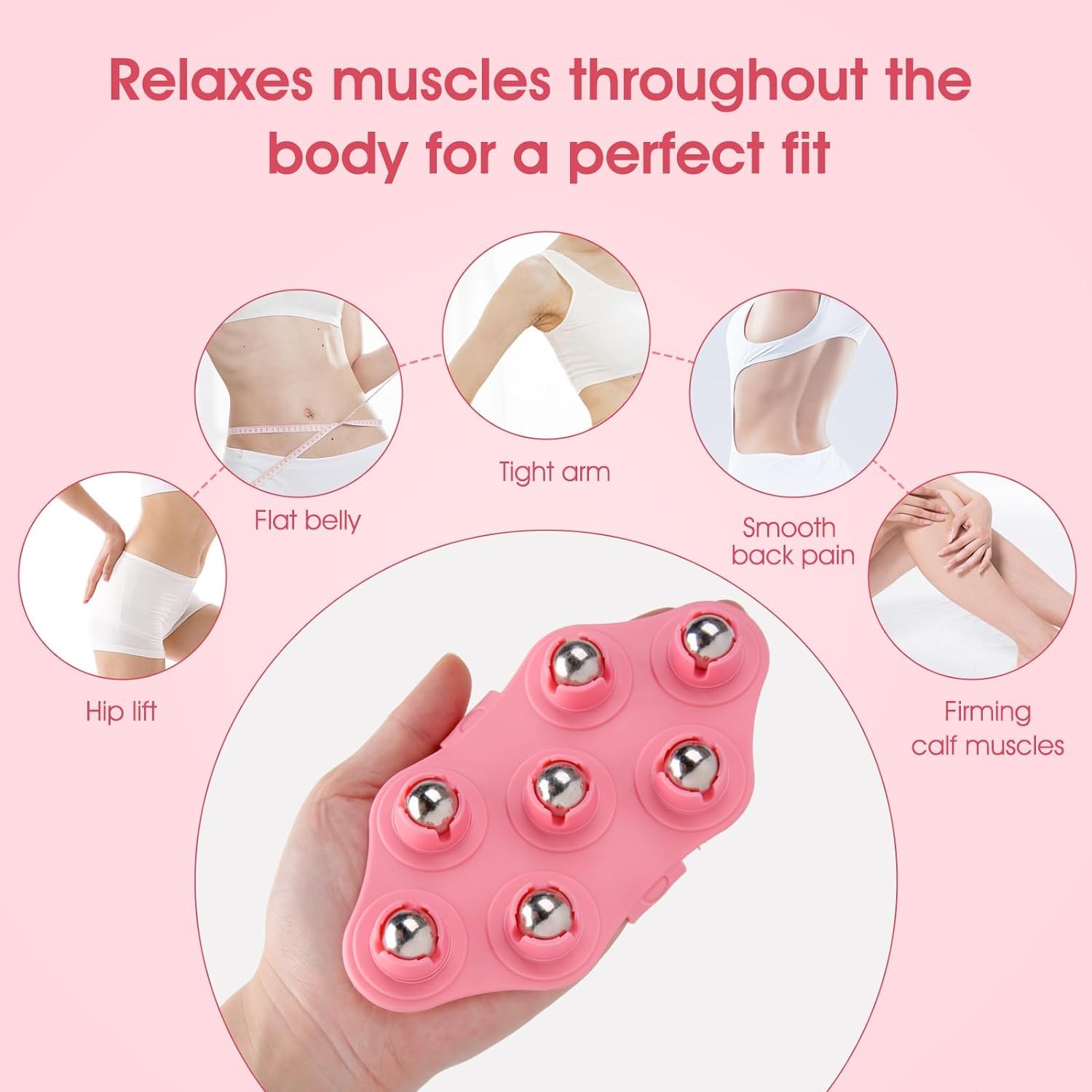 Finzatik 7 Steel Ball 360° Massager, Steel Ball Body Manual Hand Massager for Blood Circulation, Relieves Stress and Tired Muscles Roller Ball Massager For Full Body, Massage Ball Roller, Foot Finzatik 7 Steel Ball 360° Massager, Steel Ball Body Manual Hand Massager for Blood Circulation, Relieves Stress and Tired Muscles Roller Ball Massager For Full Body, Massage Ball Roller, Foot