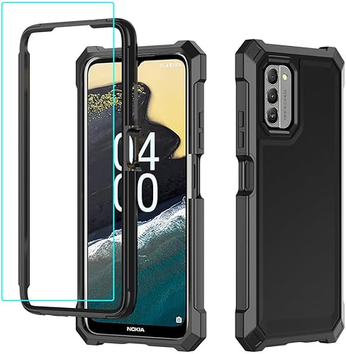 Funda para Nokia C300Nokia G100 con protector de pantalla, funda para teléfono Nokia C300 N155DL, protección de cuerpo completo frontal y trasera,