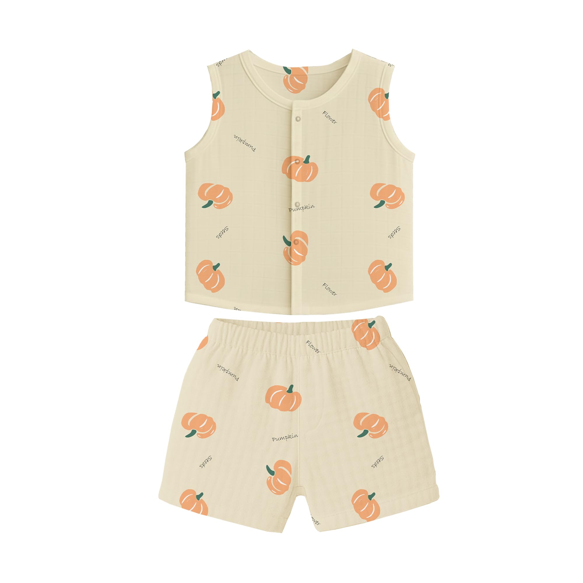 Premium Muslin Baby Co-Ord Set | Ultra Soft Cotton Top & Shorts for Newborns | Lightweight, Breathable & Skin-Friendly Baby Wear-image-49