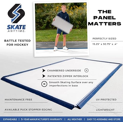 Miniatura 6 de Skate Anytime - Hielo sintético para hockey - Azulejos de hielo artificiales patinables - Pista de hielo para patio trasero - Ampliable