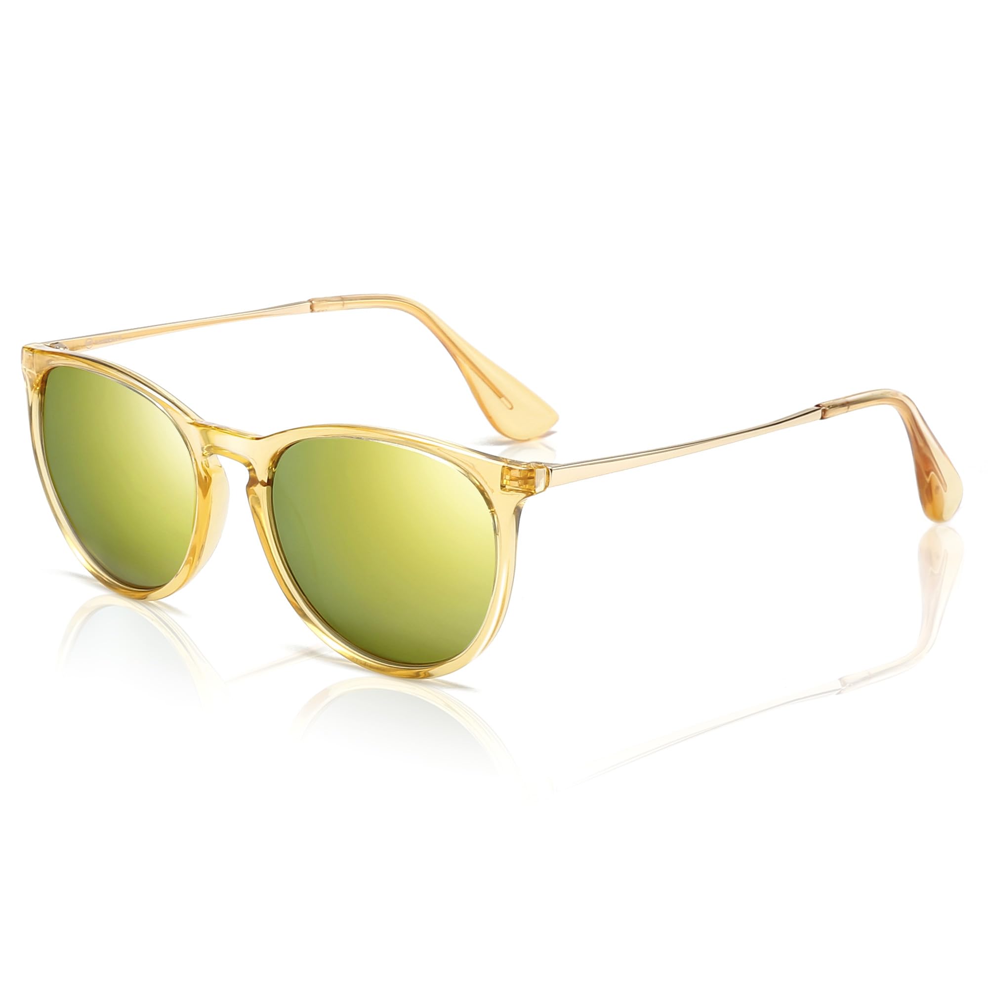 SUNGAIT Occhiali da sole vintage con forma arrotondata per uomo e donna stile classico e retrò
