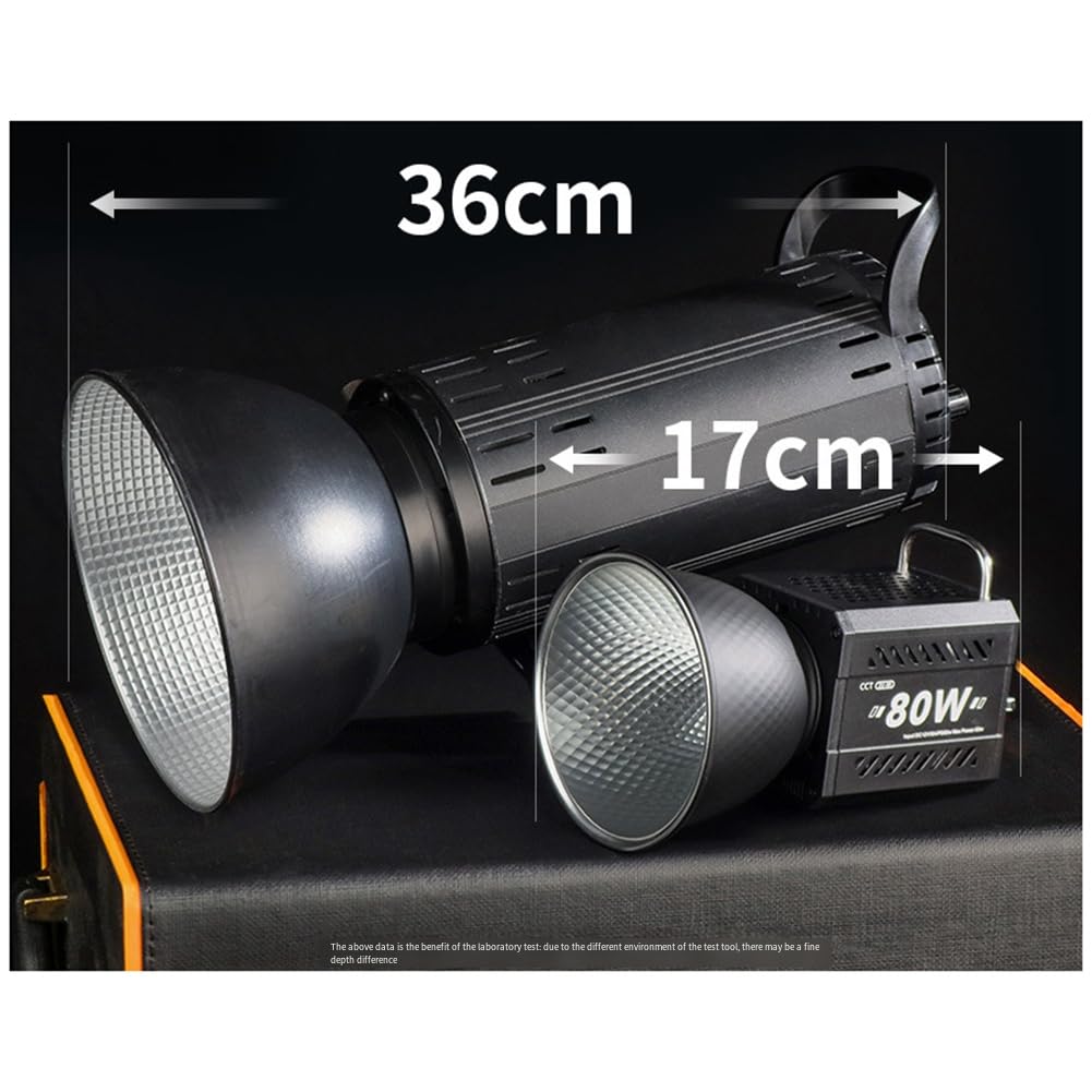 Luz LED Regulable para Vídeo COB de 80W, Luz LED Fotográfica de 2500-6500K para Estudio Fotográfico, Cámara de Cine, Livstreaming, Enchufe Europeo