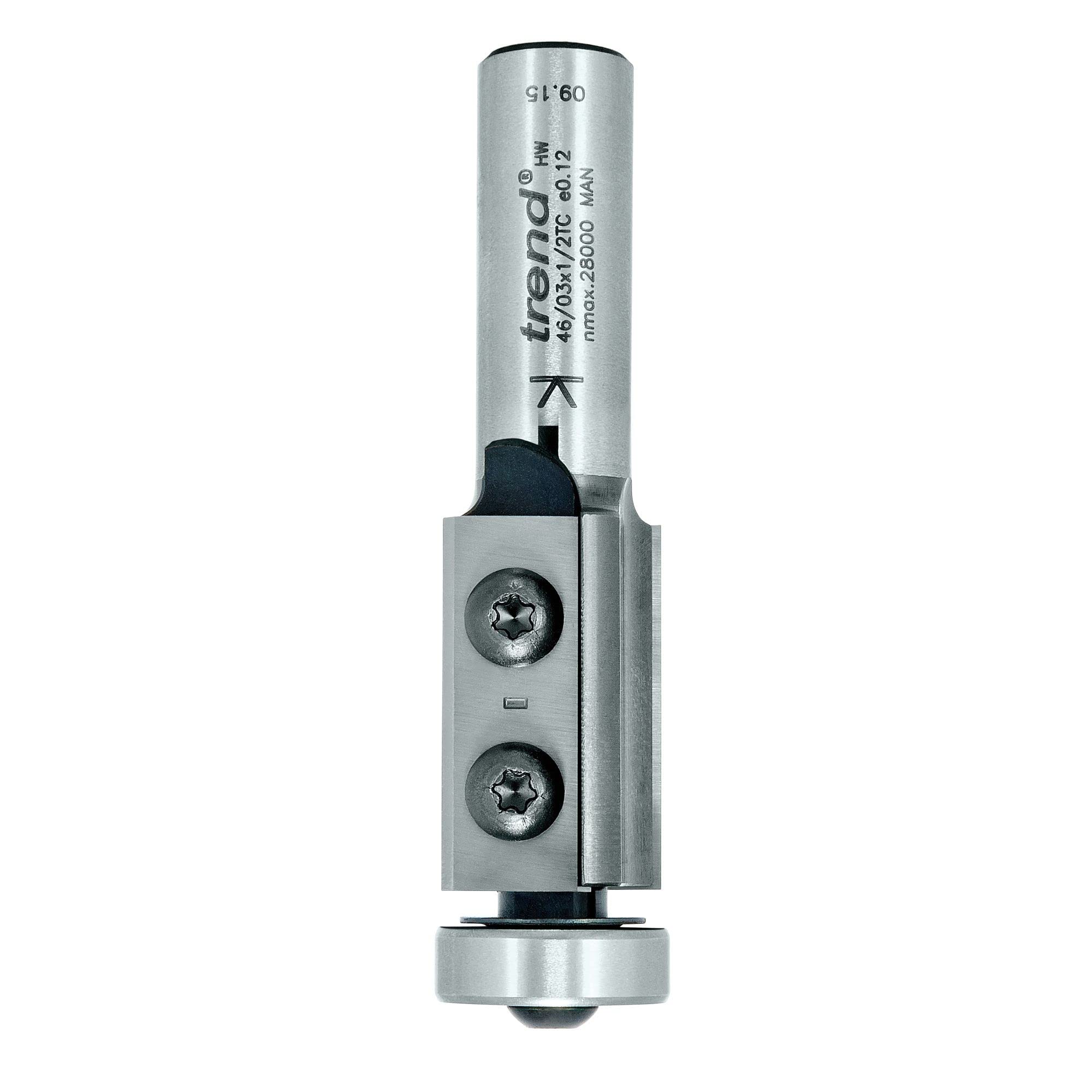 Trend Professional Rota-Tip Trimmer Router Cutter, 1/2 Inch Shank, 19mm Cut Diameter & 30mm Cut Length - Image 2