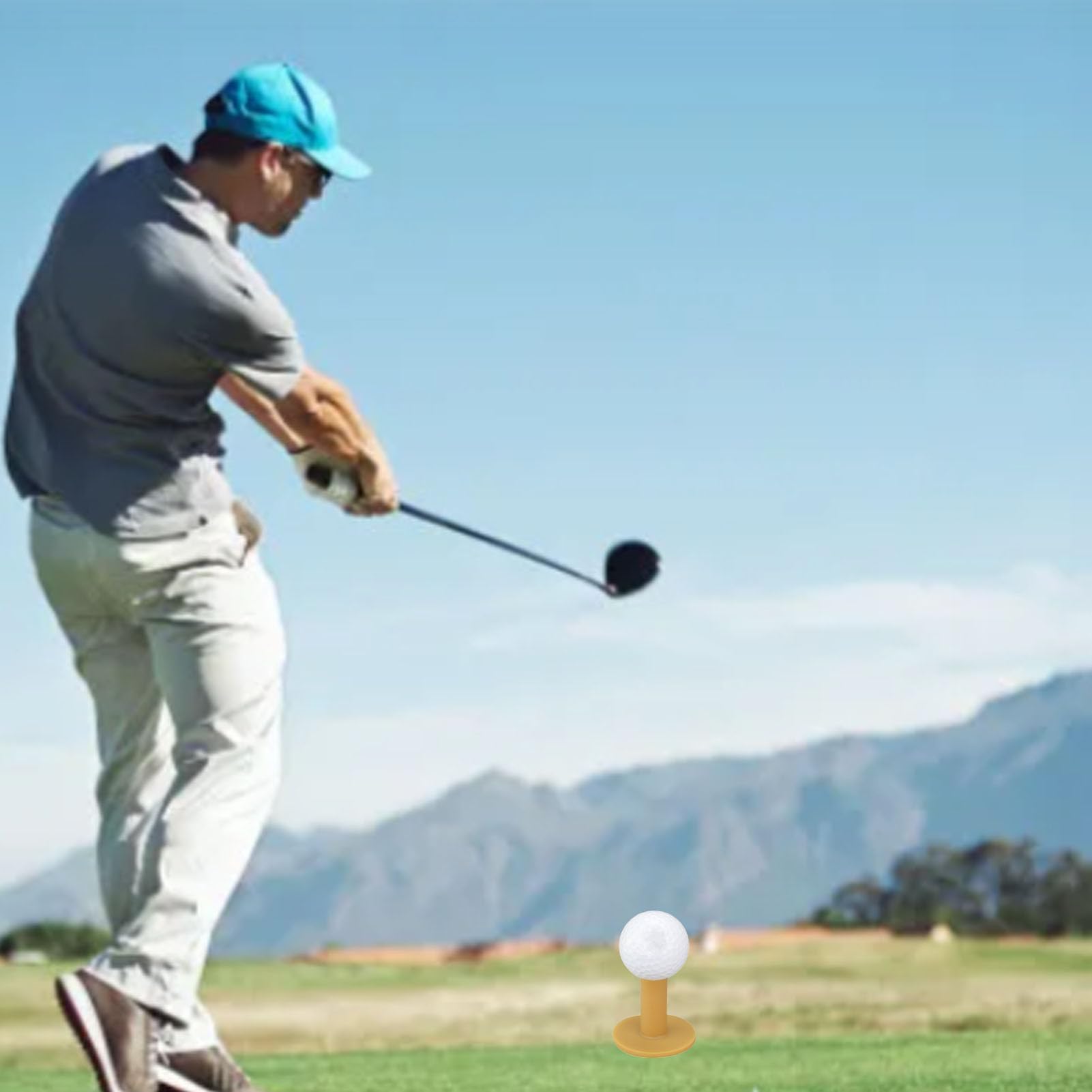 Image secondaire de Set de 8 Tees de Golf en Caoutchouc Incassables - Hauteurs Ajustables pour Entraînement