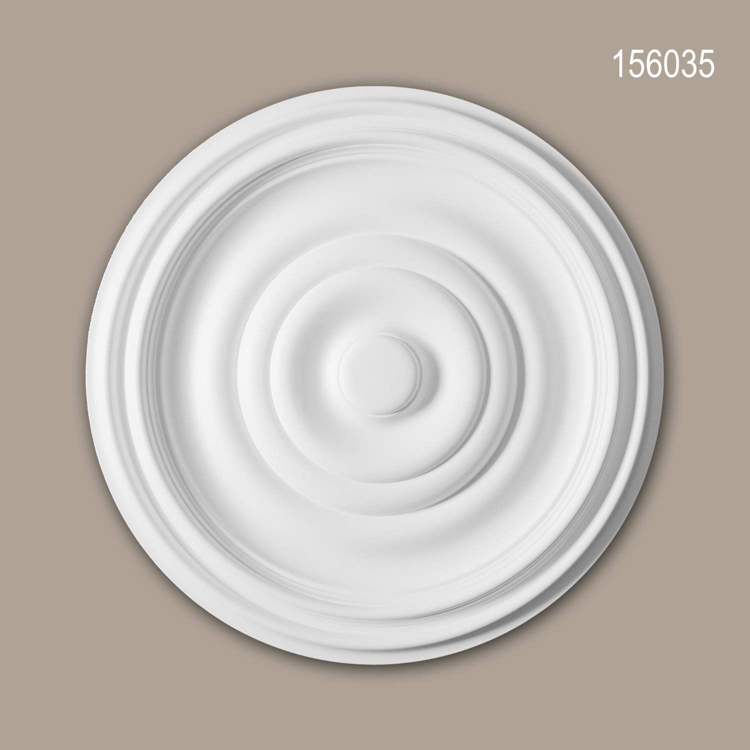 Profhome 156035 Deckenrosette Stuckrosette Ø 48,5 cm | Premium Polyurethan Hartschaum | Klassische Lampenrosette Zeitloses Design | Vorgegrundiert Weiß | Innen & Außen