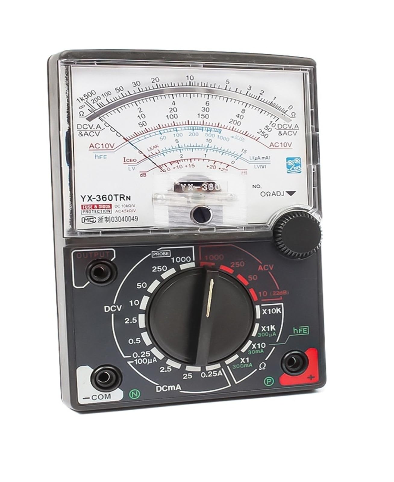 Multimètre analogique YX-360TRN voltmètre ampèremètre 1000V - 3