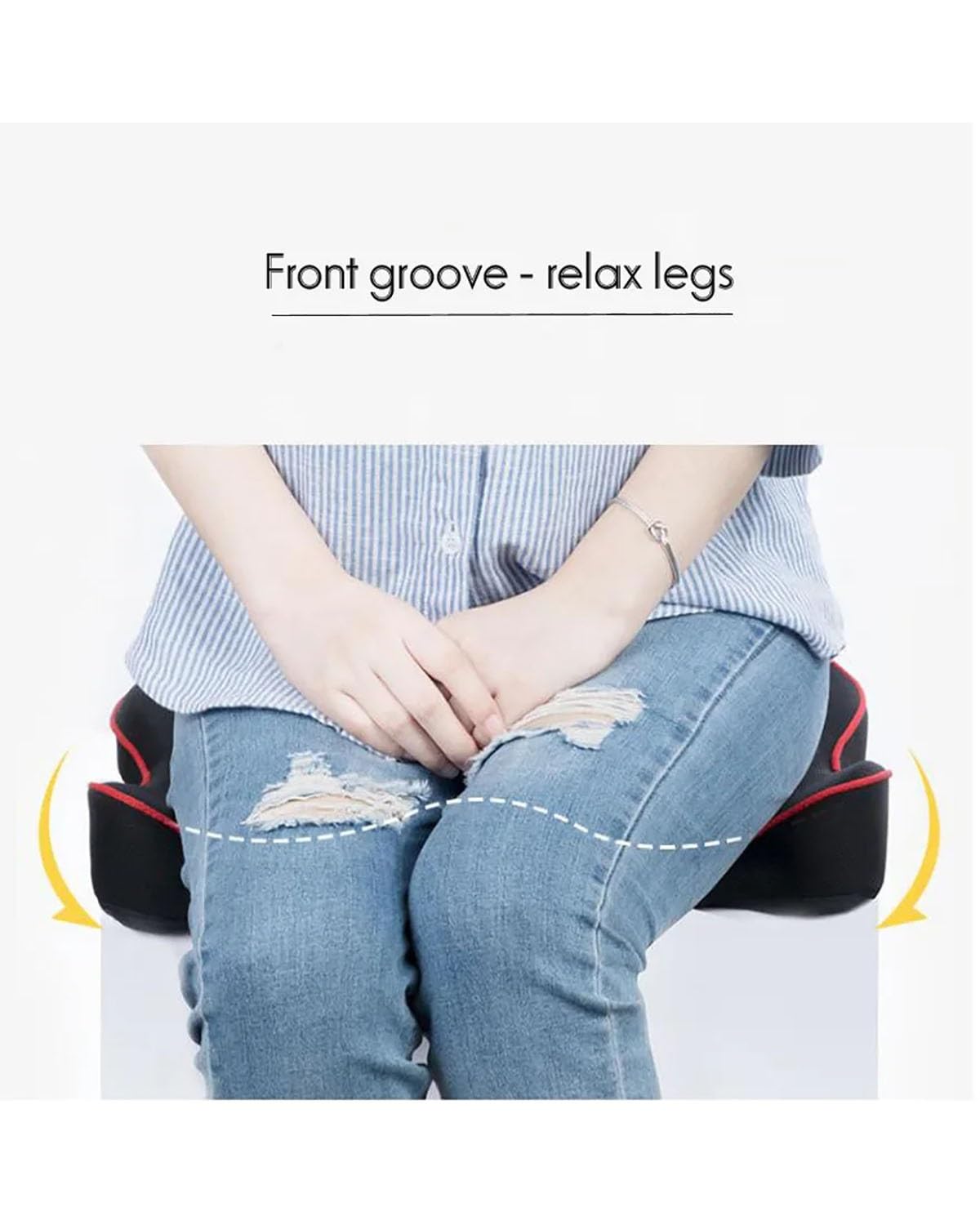 Coprisedile Auto Per Il Coccige Sciatica Sollievo Dal Dolore Lombare Memory Foam Cuscino Del Sedile Coccige Ortopedico Cuscino Per Sedia Da Ufficio Per Auto Cuscino Per Seggiolino Auto(-02-Black red)