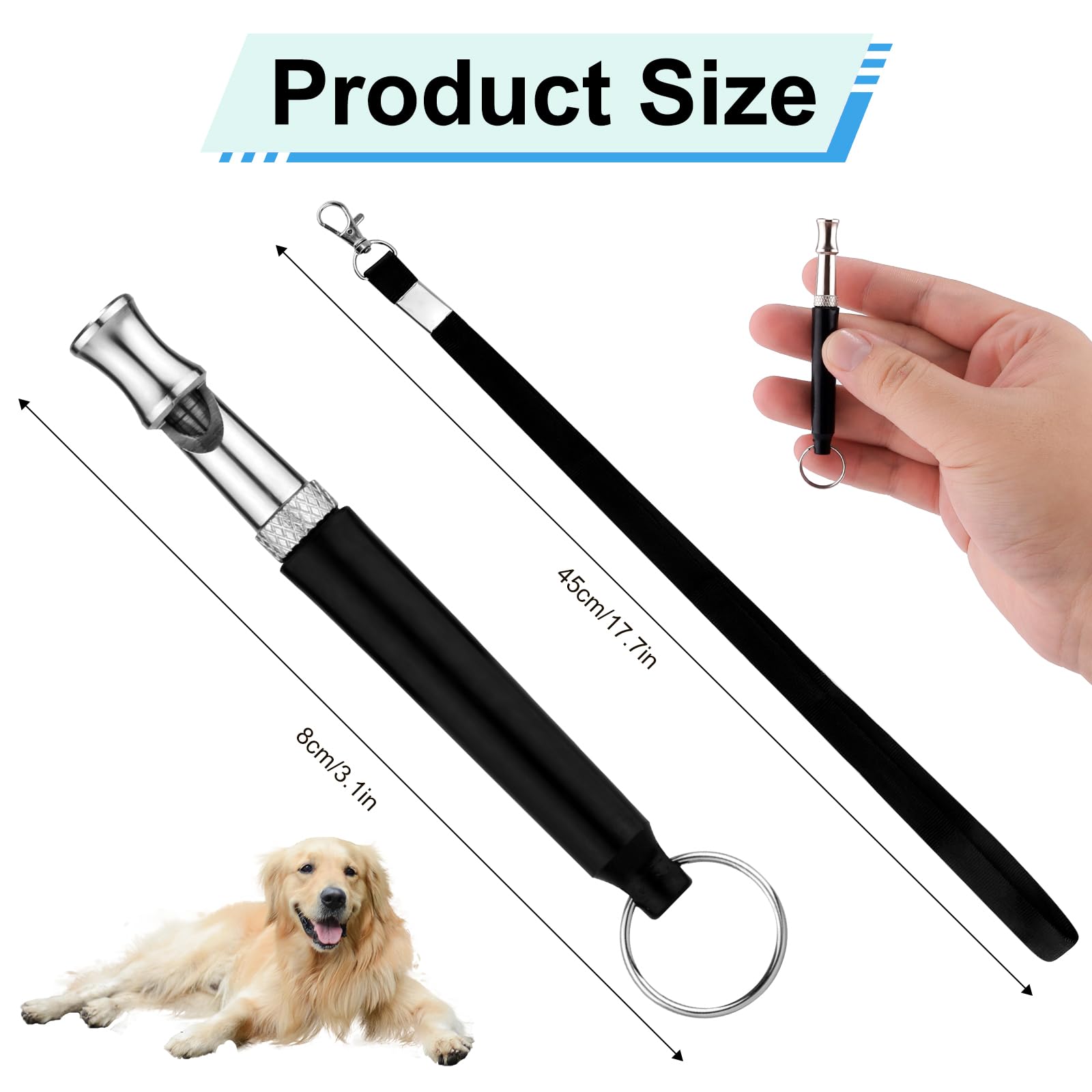 Gosknor 2 Pack Dog Whistles with Lanyard - Image 2