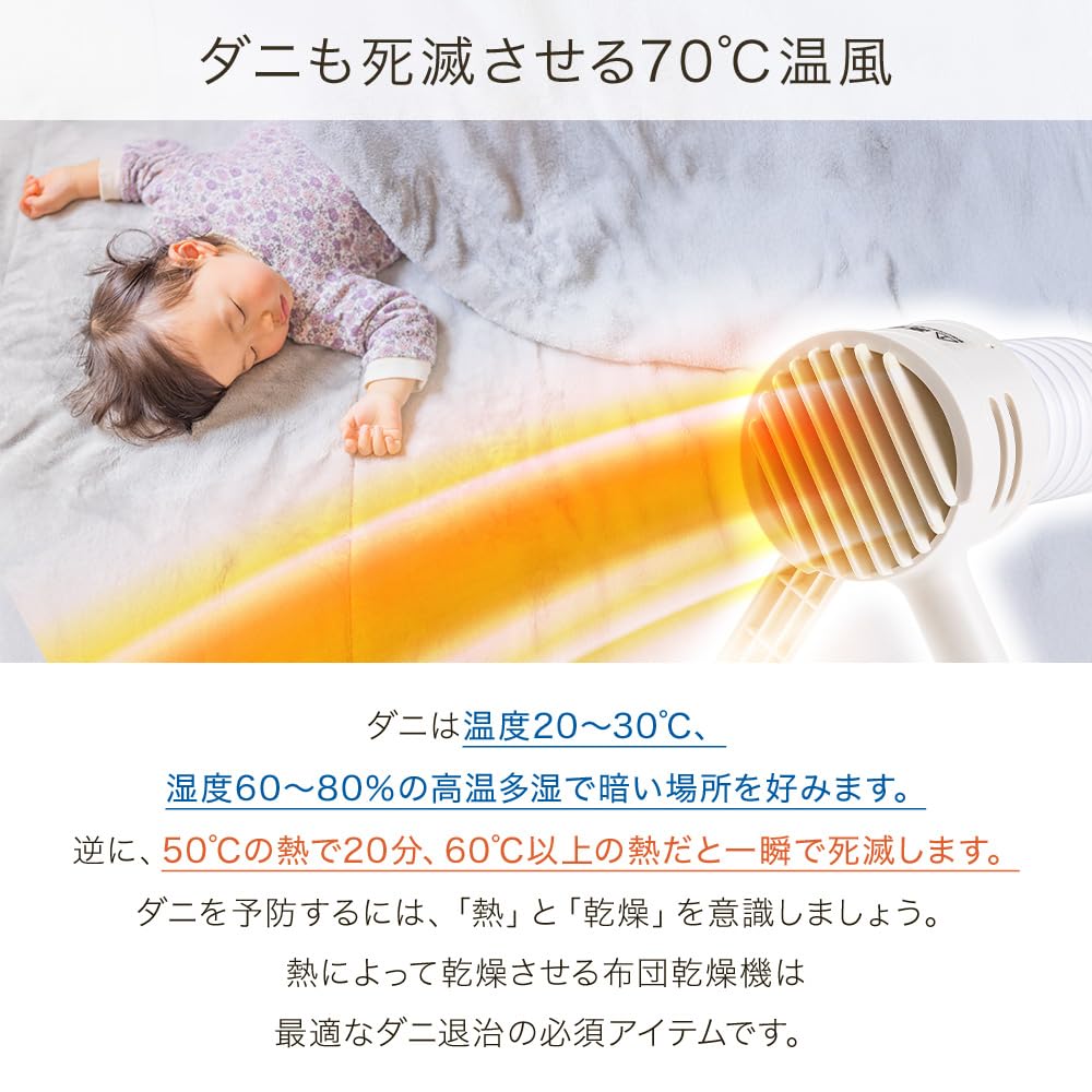 Amazon.co.jp: iimono117 布団乾燥機 湿気対策 梅雨対策 ダニ退治