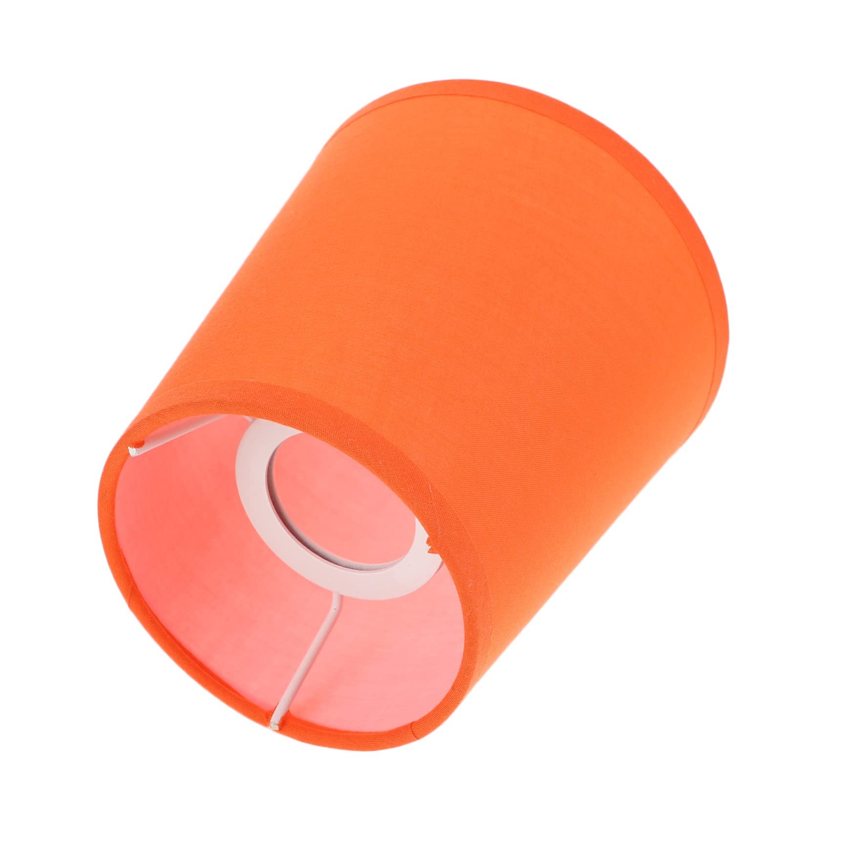 1Pc Orange Cloth Pendant Lamp Shade Simple Decorative Hanging Light Cover for Home Bedroom Living Room and Study
