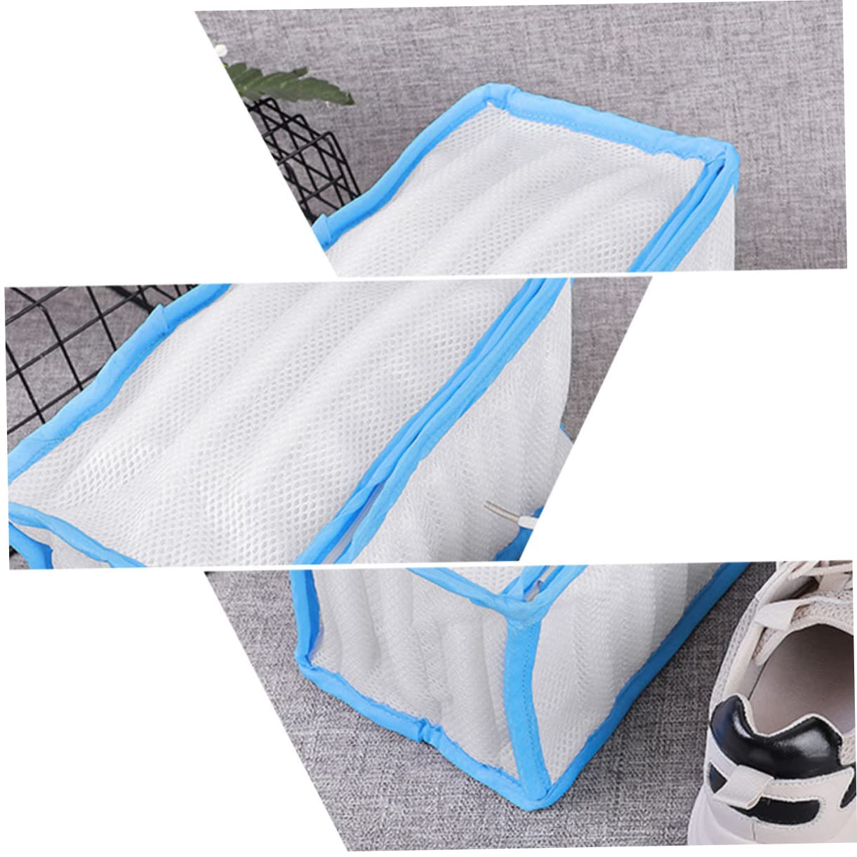 TOPBATHY 3 Stück Schuhbeutel Schuhwaschbeutel Schuhtrocknerbeutel Schuhe Waschen Mesh -taschen Schuhe Wäschereimaschinenbeutel Tragbare Waschbeutel Schuh -luandry -tasche Polyester Weiß