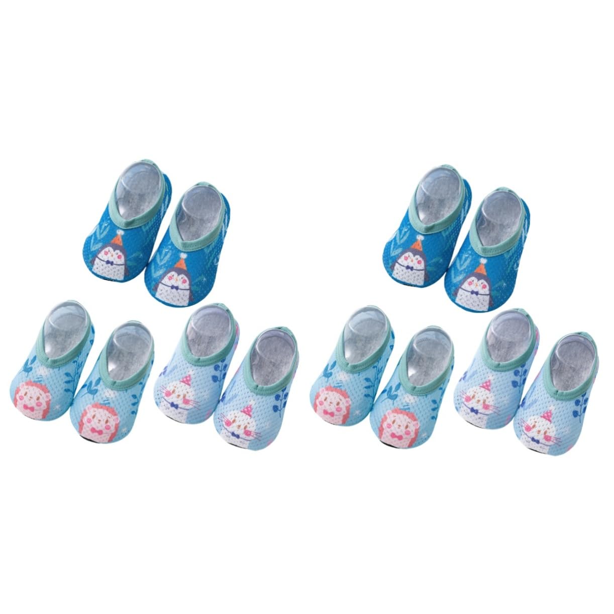 Amosfun 6paare Junge Mädchen Anti-rutsch Socken Mit Cartoon-motiven Bequeme Und Leichte Haussocken Für Jungen Und Mädchen Für Drinnen Und Beim Laufen Lernen Zufällige Designs