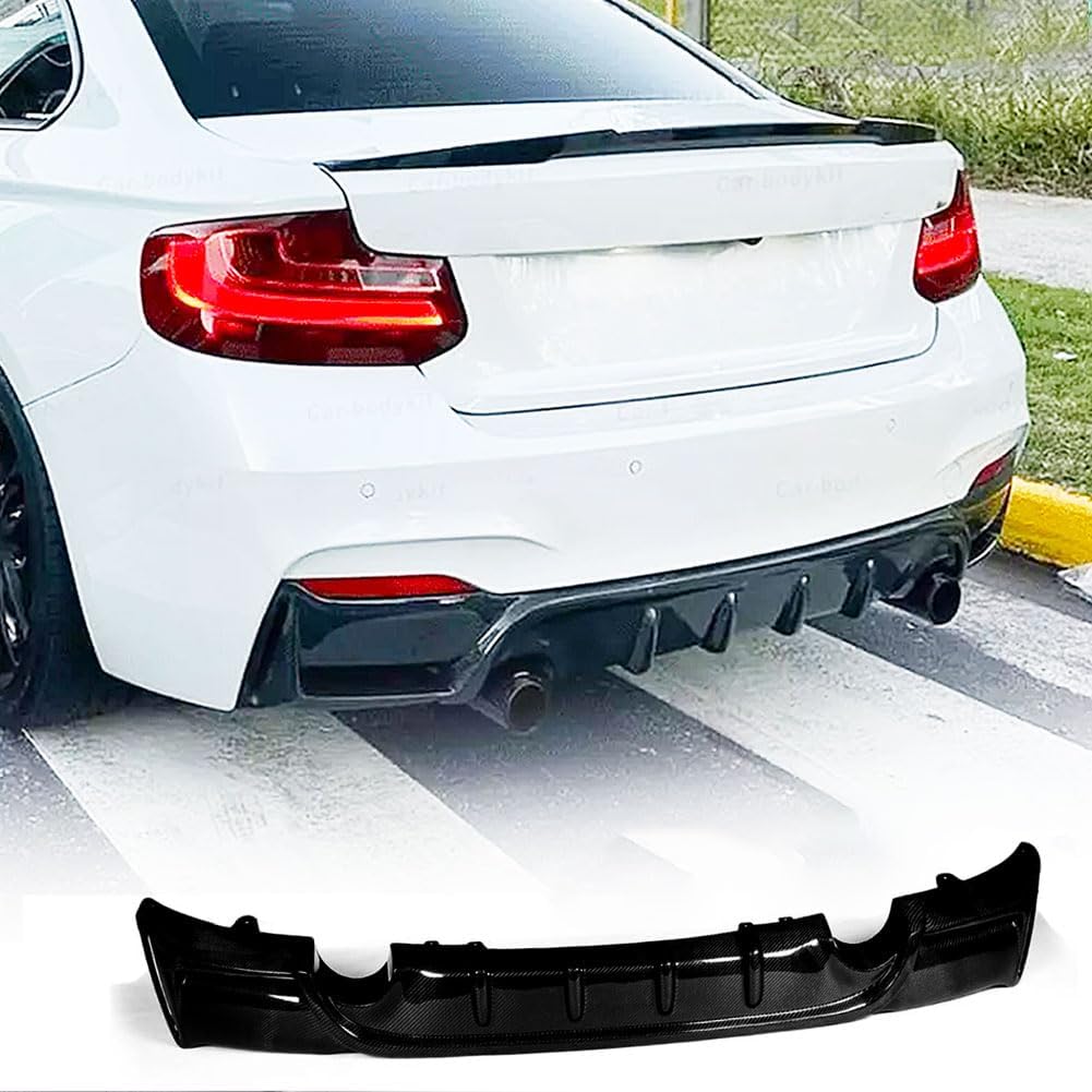 F22 Rear Diffuser for BMW 2 Series F22 F23 M Sport 2Doors 2014-2020 Customized 220i 228i 230i M235i M-Tech Gloss Black Auto Fiberglass Lower Bumper Lip Spoiler Body Kit