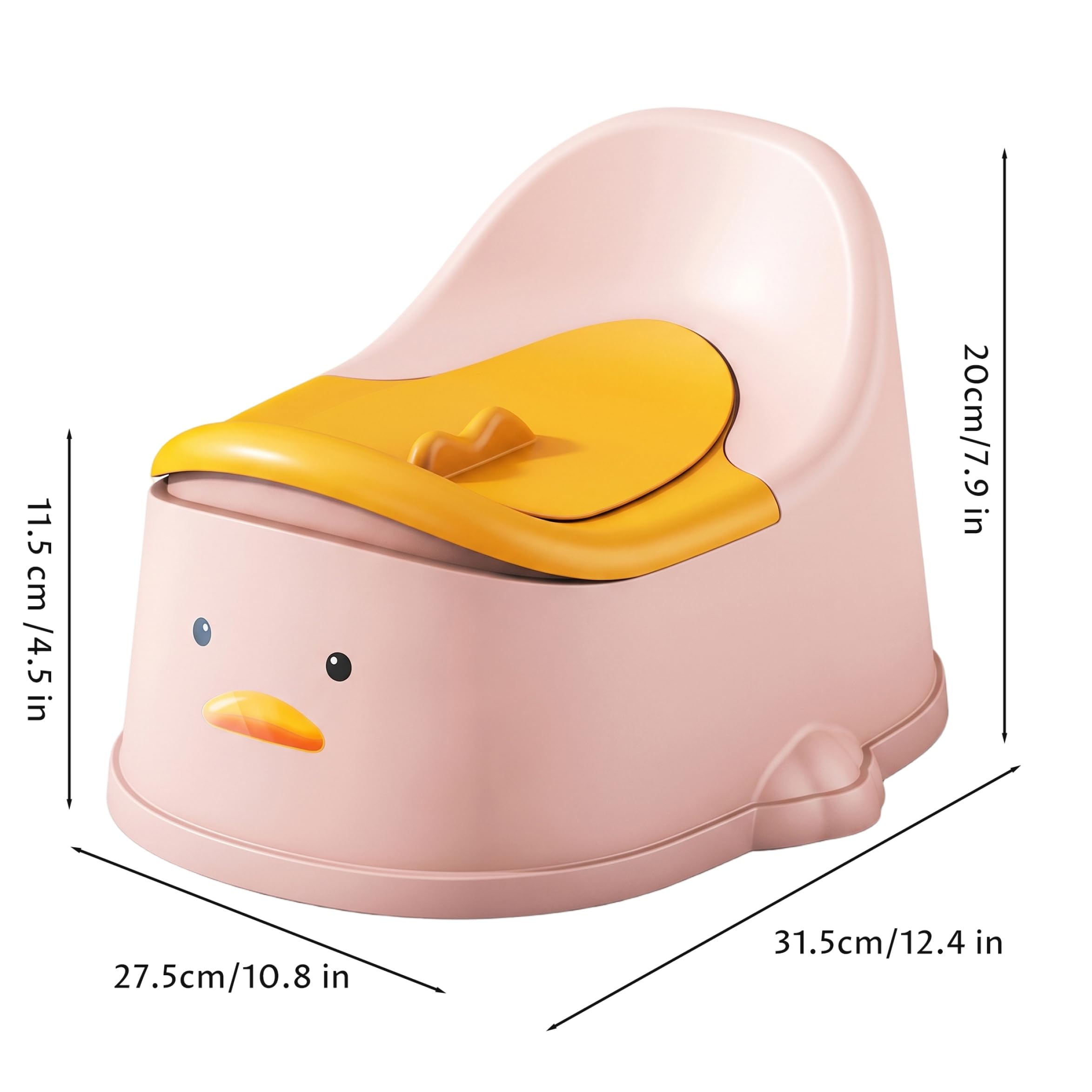 Vasino, WC per imparare a usare il vasino per bambini piccoli, antispruzzo e facile da pulire, supporto con schienale alto, (piccolo, 0-2 anni), stile-2 ;1