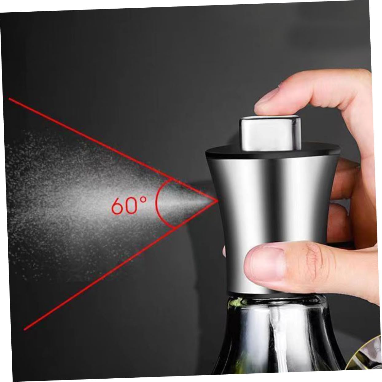 PRETYZOOM 2pcs Oil Sprayer Bottle Stainless Steel Cooking Oil Mister Dispenser Sprayer for Cooking Kitchen Gadgets
