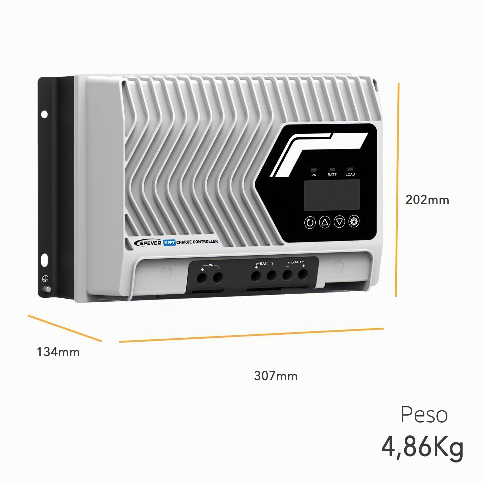 EPEVER Tracer5420AN MPPT Laderegler regolatore di carica solare 50A, PV 200V, 12/24/36/48VDC