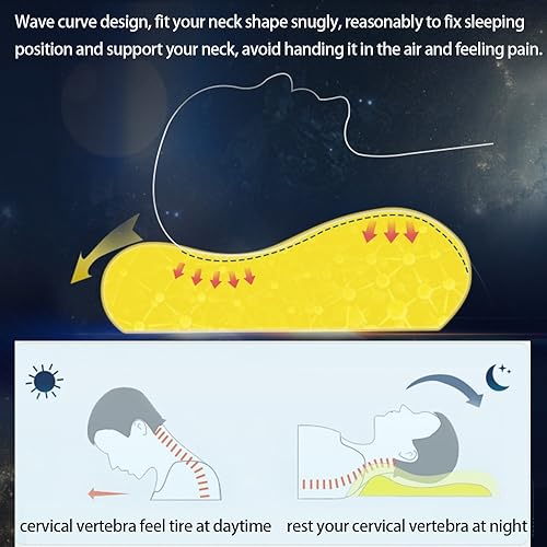 Miniatura 3 de FMS Almohada de contorno de espuma viscoelástica suave y cómoda para niños con funda extraíble