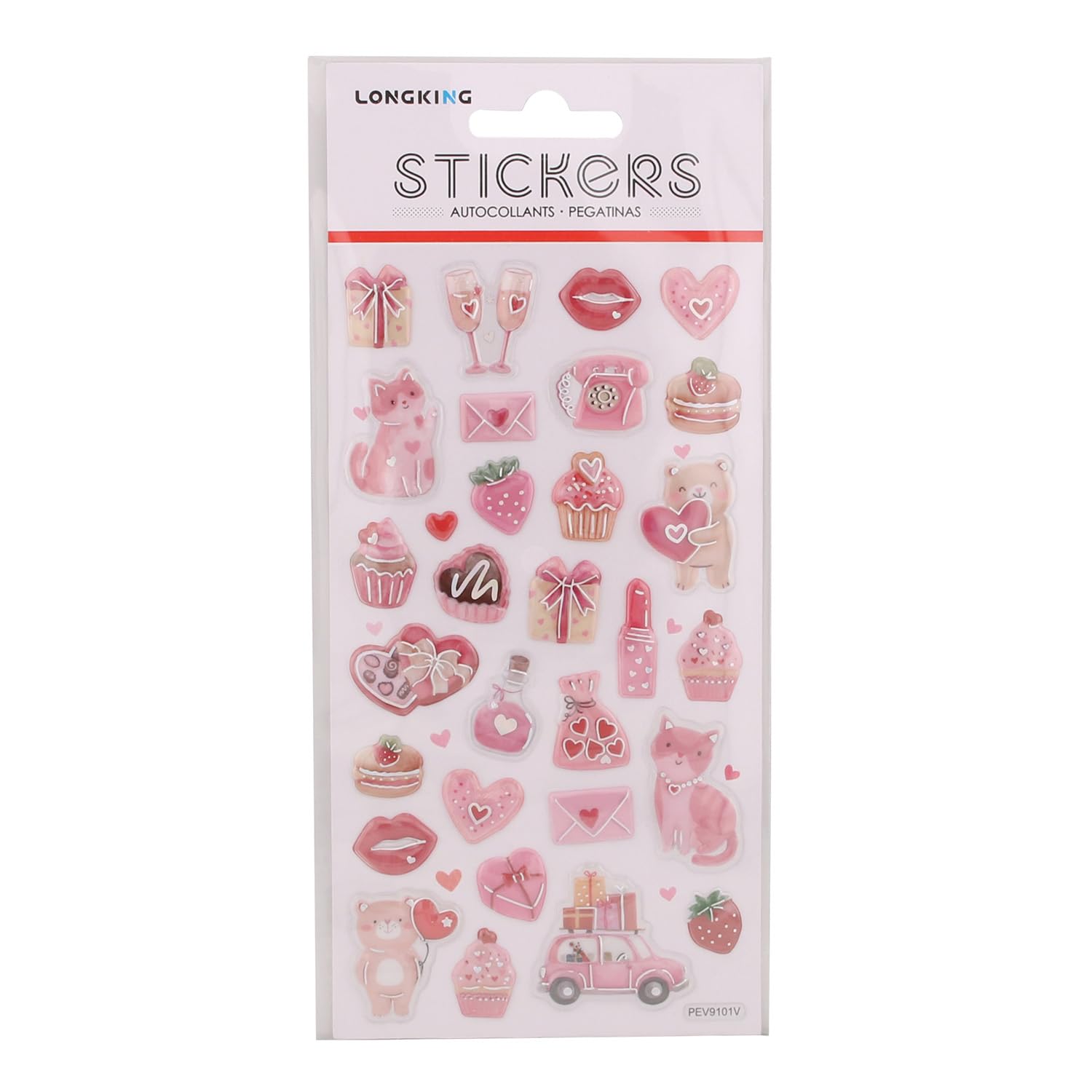 Amazon.co.jp: ぷっくりシール ピンクハート : 文房具・オフィス用品