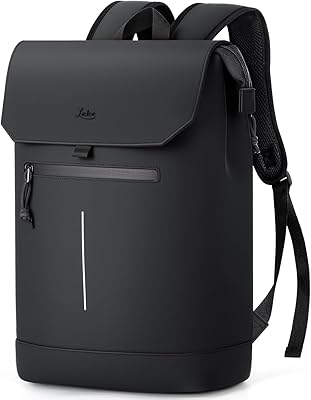 Mochila Mujer & Hombre, mit Fächern Mochila Portatil 15.6, Mochila Impermeable Para Estudios, Viajes, Trabajo, Casual (Negro)