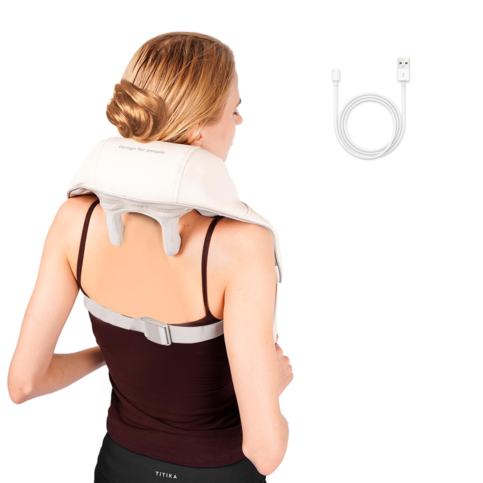 Cordless Neck & Shoulder Massager with Heat - 6D Deep Kneading for Neck, Shoulder, Back, Waist & Leg Use - Near Silent - Gifts for Women & Men