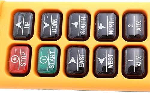 Miniatura 7 de Transmisor y receptor industriales de control remoto inalámbrico de radio de grúa de elevación de 10 teclas (AC110V)