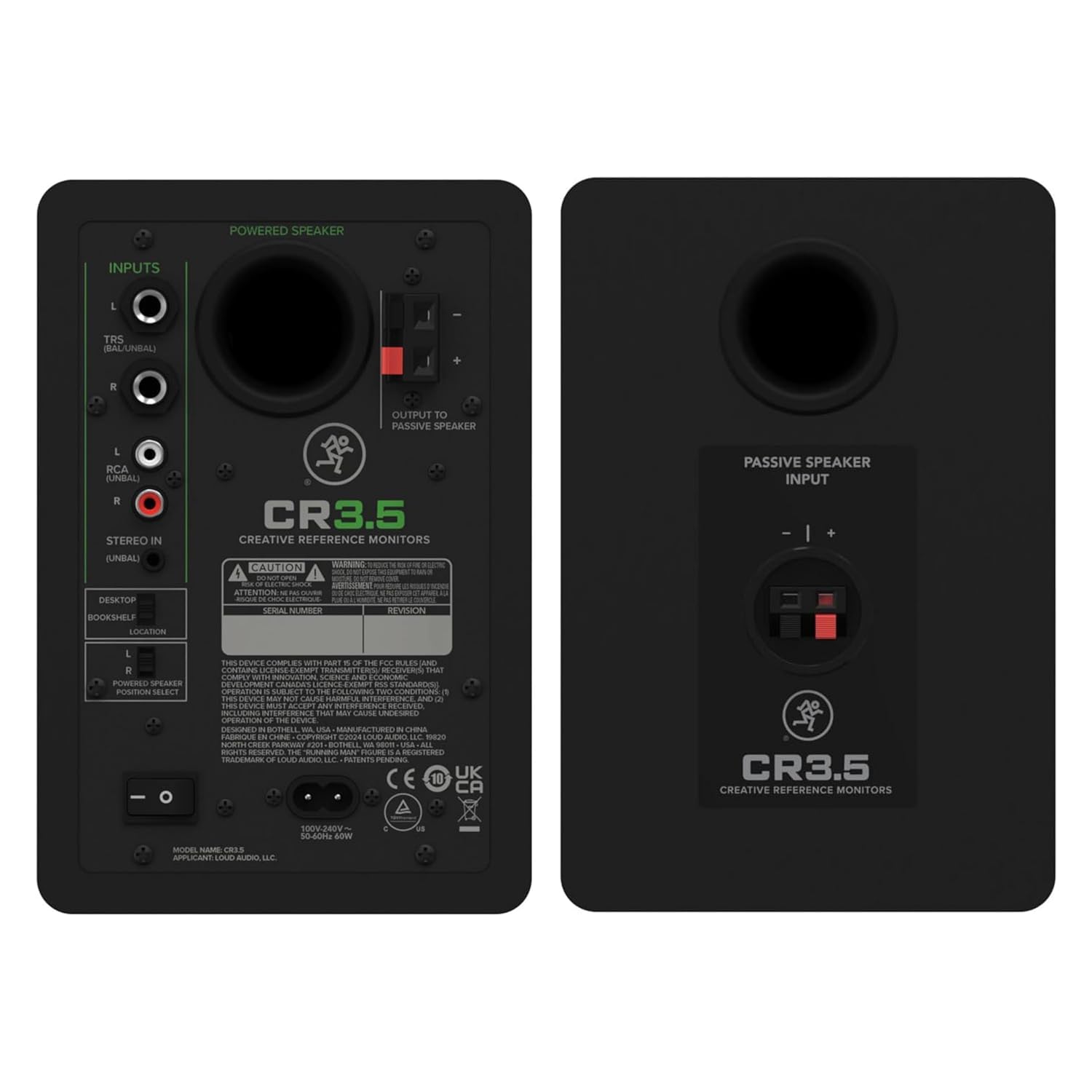 Mackie CR3.5BT Moniteur de studio actif 2 voies haut-parleur Bluetooth avec 2 câbles jack Keepdrum