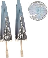 Vista 1 de PACKOVE Paraguas de papel japonés, juego de roles, juguetes japoneses, decoración japonesa, sombrilla de papel aceitado, sombrilla de papel luna