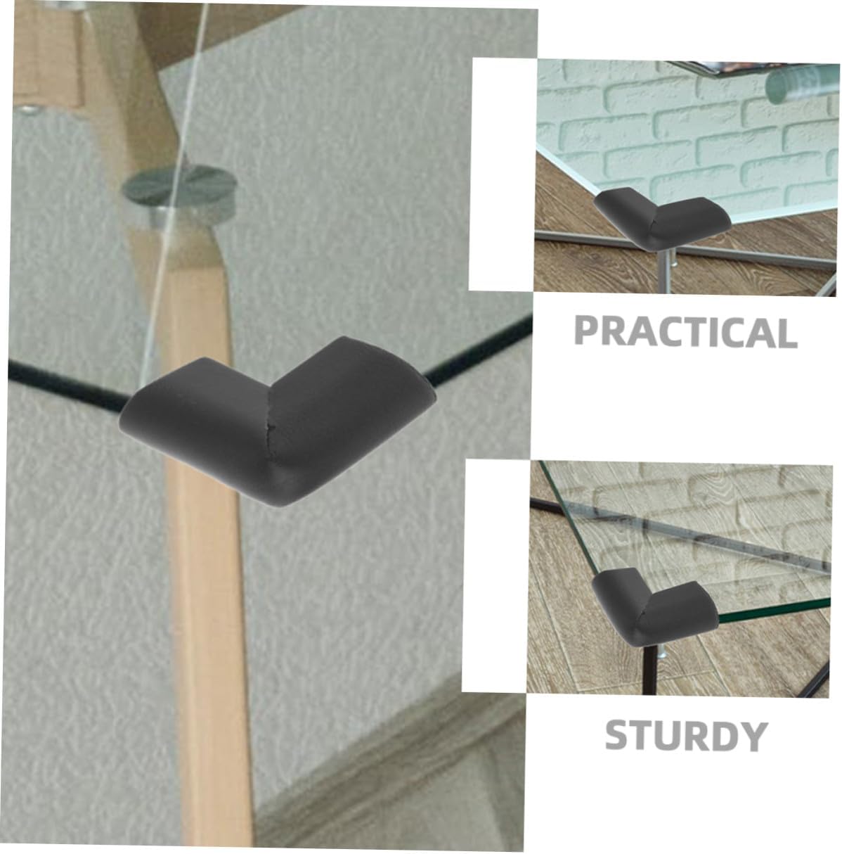 20 Pcs Black U-Shaped Furniture Corner Protectors Cushion Guards for Moving and Transport, Edge Guards for Table and Frame Safety in Home and Office