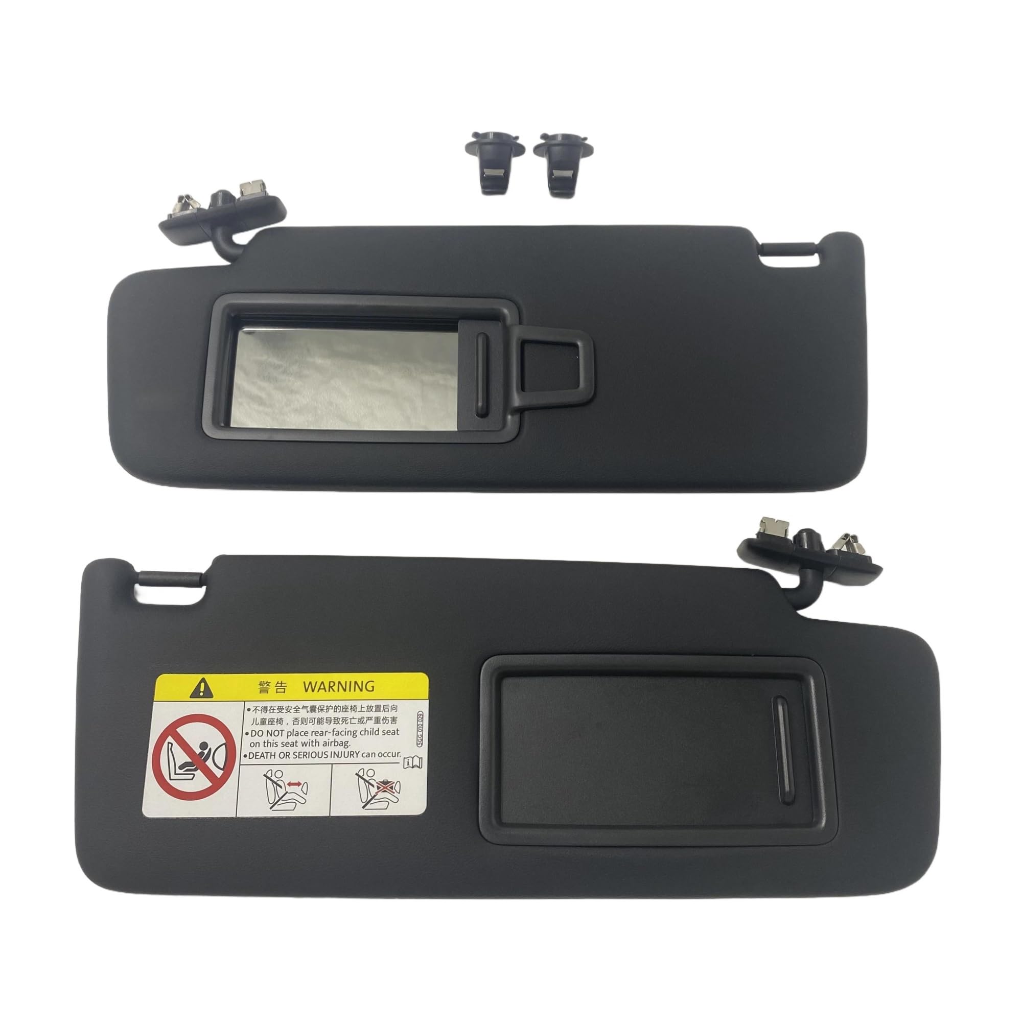 Tendine Parasole Auto Visiera parasole per auto per Macan 2014 2015 2016 2017 2018-2023 Pannello anteriore conducente sinistro passeggero destro Parasole Parabrezza(Black 1 Pair)