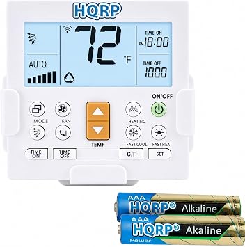 HQRP Universal Remote Control for Air Conditioner Window AC, Split AC, Mini Split AC etc. Compatible with Gree Midea Fujitsu Mitsubishi Lg Panasonic Sharp Hisense Haier Aux Mirage, 1000 Other Brands