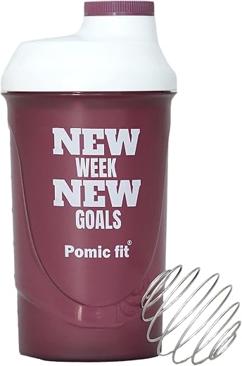 Pomic fit 600ml Shaker Bottles Workout Supplement Protein Shake Gym Sipper Bottle Protein Shaker Bottle For Men Women gym ...