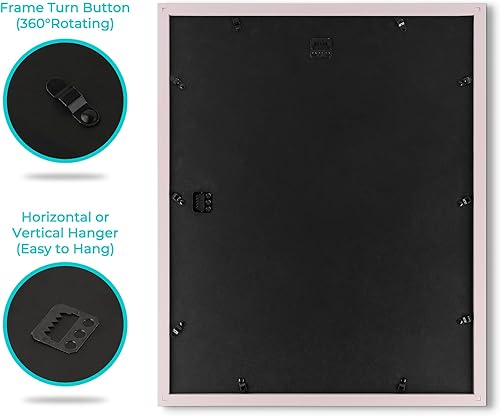 Vista 352 de Frametory, Portarretratos negro de 16 x 20 pulgadas, para fotos de 11 x 14 pulgadas con paspartú, molduras anchas (16 x 20 pulgadas, negro)