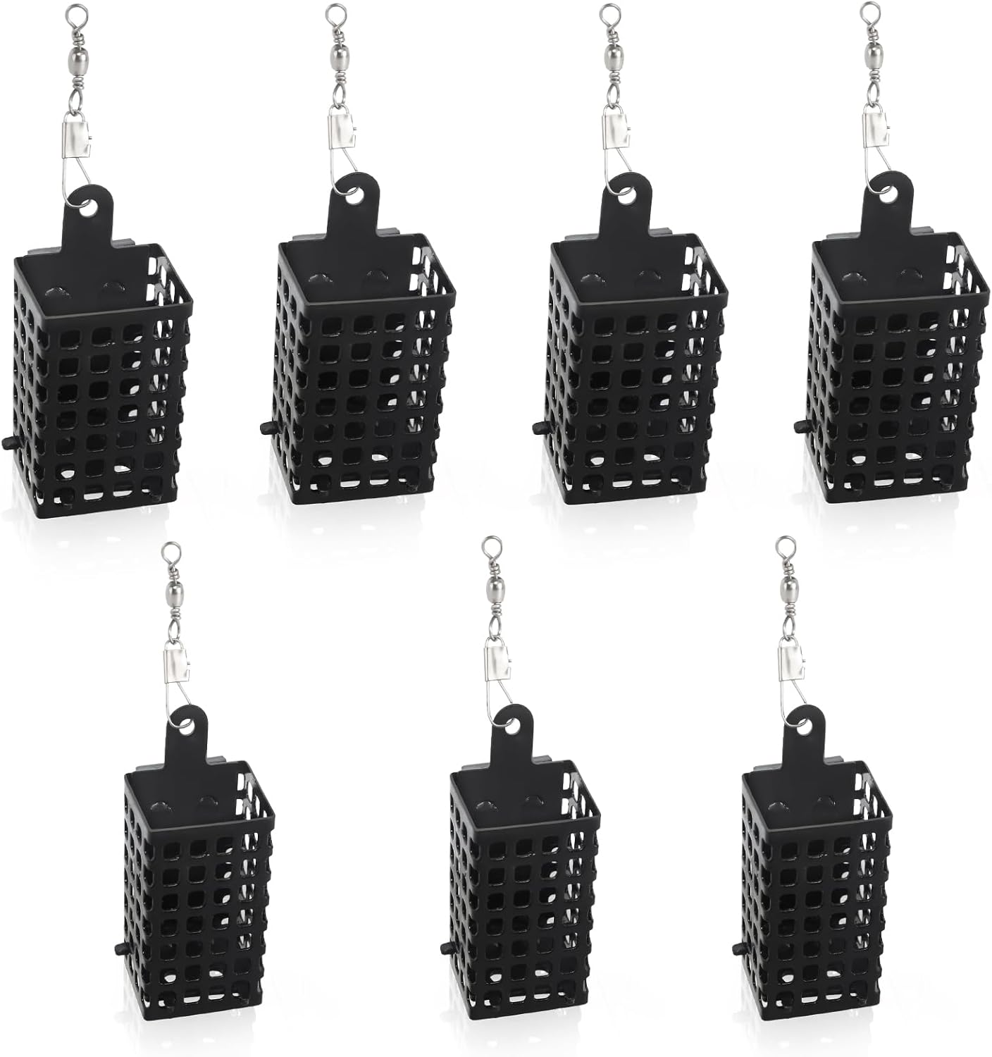 Set 6 Pasturatori Da Pesca Con 20 Anti-Groviglio - Feeder 10g-60g Per Esche - Foto 3