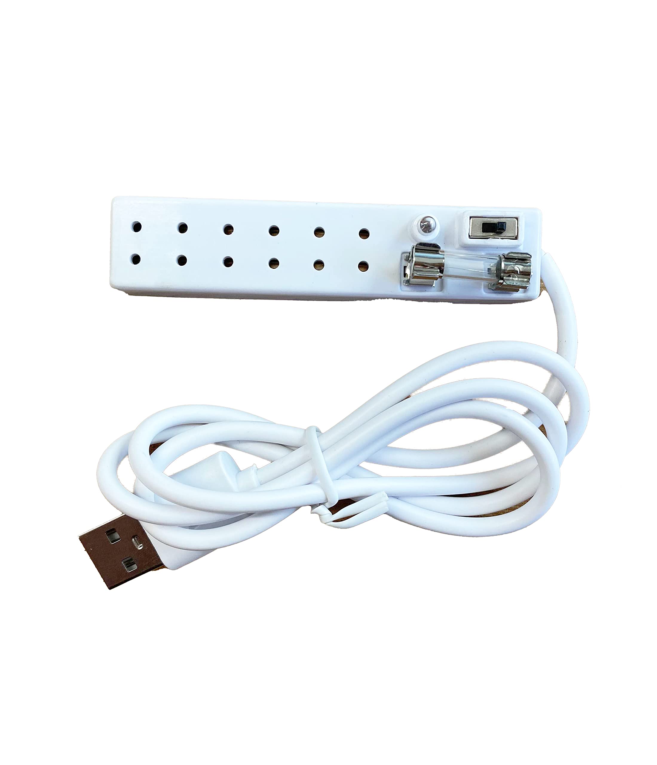 Presa A 12 USB Per Casa Delle Bambole In Scala 1:12 | Prolunga LED Con Interruttore E Fusibile, Cavo 60 Cm, Melody Jane - 2